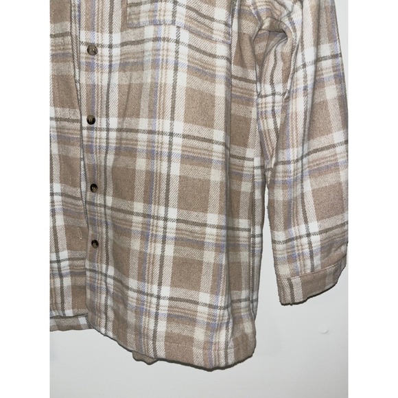 PRINCESS POLLY Mila Oversized Flannel Button Down Jacket Long Sleeve Shacket - Picture 9 of 12